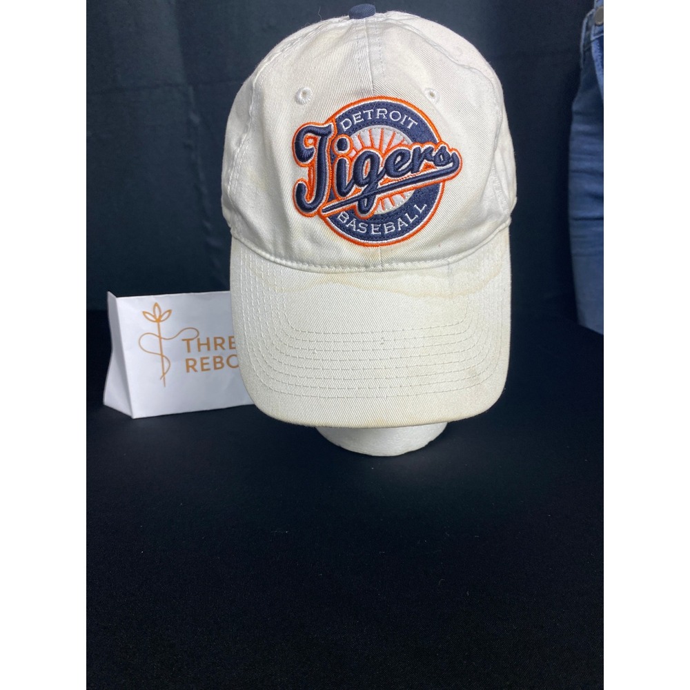 Detroit Tigers‎ Baseball Cap White Adjustable Strap Logo Embroidery